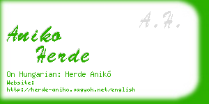 aniko herde business card